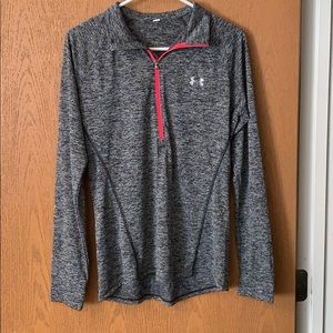 Long sleeve, thin, running pullover (gray)